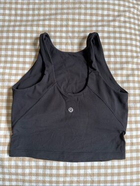 lululemon athletica Black Crop Sports Tank